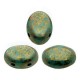 Les perles par Puca® Samos beads Opaque green turquoise bronze 63130/15496